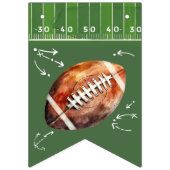 サッカー誕生日バンティングバナー、1年下 バンティングフラッグ (第1の旗)