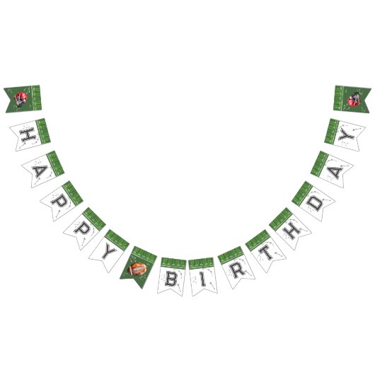 サッカー誕生日バンティングバナー、1年下 バンティングフラッグ (全)