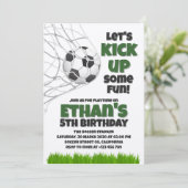 サッカー誕生日パーティを盛り上げよう 招待状 (スタンド正面)