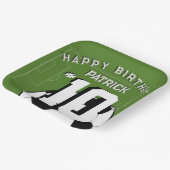 サッカー誕生日パーティバパーソナライズされたナー ペーパープレート (傾斜あり)