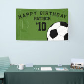 サッカー誕生日パーティバパーソナライズされたナー 横断幕 (トレードショー)