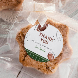 サッカー誕生日パーティーありがとうステッカー ラウンドシール