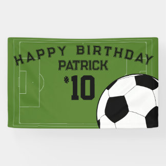 サッカー誕生日パーティーのオーダーメイドバナー 横断幕