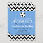 サッカー誕生日パーティーの子どもの招待をカスタマイズ可能 招待状 (正面/裏面)