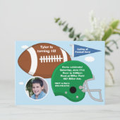 サッカー誕生日パーティーの招待 招待状 (スタンド正面)