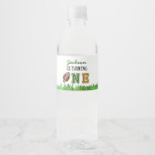 サッカー誕生日パーティーウォーターボトルラベル ペットボトルラベル (正面)