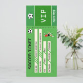 サッカー誕生日パーティーチケットの入口 招待状 (スタンド正面)