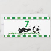 サッカー誕生日パーティーチケットスポーツデジタル 招待状 (裏面)