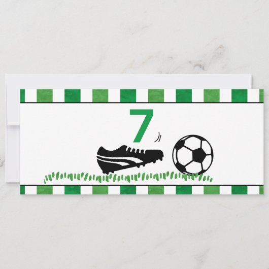 サッカー誕生日パーティーチケットスポーツデジタル 招待状 (裏面)