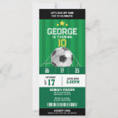 サッカー誕生日パーティーチケット 招待状 (正面)