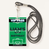 サッカー誕生日パーティー彼らVIPパス バッジ (正面ランヤード)
