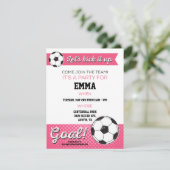 サッカー誕生日パーティー招待状4.25x5.5 -ガール 招待状 (スタンド正面)