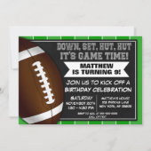 サッカー誕生日パーティー招待状 フットボールファンの方へ 招待状 (正面)