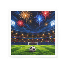 サッカー誕生日パーティー用紙ナプキン
