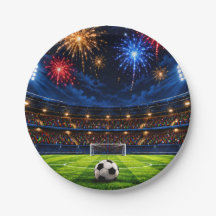 サッカー誕生日パーティー紙皿
