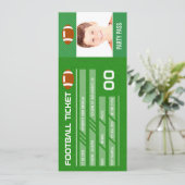 サッカー誕生日パーティー追加フォトチケットエントランス 招待状 (スタンド正面)