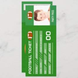 サッカー誕生日パーティー追加フォトチケットエントランス 招待状