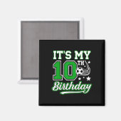 サッカー誕生日パーティー 10歳 サッカー好き マグネット (正面/裏面)