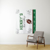 サッカー誕生日ファブリック背景 タペストリー (インサイチュ)