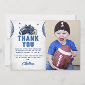 サッカー誕生日フォトサンキューカード サンキューカード (正面)