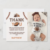 サッカー誕生日フォトサンキューカード サンキューカード (正面)