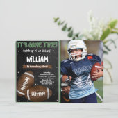 サッカー誕生日フォト招待状 招待状 (スタンド正面)