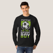サッカー誕生日ボーイチームのポポップ Tシャツ (正面フル)
