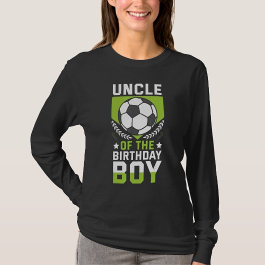 サッカー誕生日ボーイチームの叔父 Tシャツ (正面)