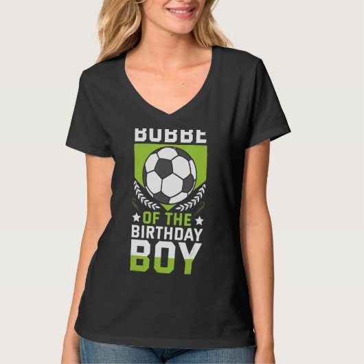 サッカー誕生日ボーイチームのBubbe Tシャツ (正面)