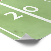 サッカー誕生日マイルストーンポスター一年下 ポスター (角)