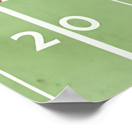 サッカー誕生日マイルストーンポスター一年下 ポスター (角)