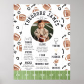 サッカー誕生日マイルストーンポスター一年下 ポスター (正面)