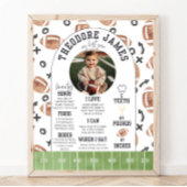 サッカー誕生日マイルストーンポスター一年下 ポスター