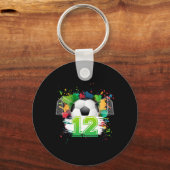 サッカー誕生日会 12歳 サッカー キーホルダー (正面)