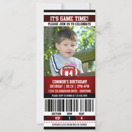 サッカー誕生日写真テンプレート 招待状