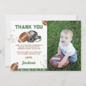 サッカー誕生日写真 サンキューカード (正面)