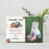 サッカー誕生日写真 サンキューカード (スタンド正面)