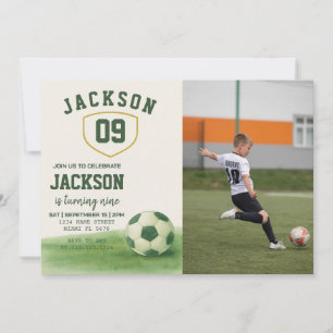 サッカー誕生日子供へ招待状 招待状