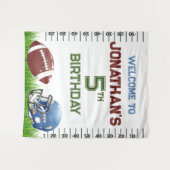 サッカー誕生日少年 タペストリー (正面(横))