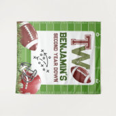 サッカー誕生日少年 タペストリー (正面(横))