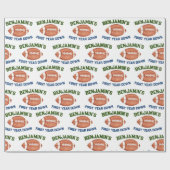 サッカー誕生日少年 ラッピングペーパー (フラット)