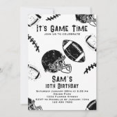 サッカー誕生日招待サッカーパーティー 招待状 (正面)