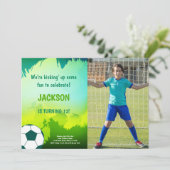 サッカー誕生日招待状と写真 招待状 (スタンド正面)