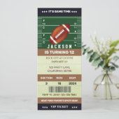 サッカー誕生日招待状サッカーチケットパーティー 招待状 (スタンド正面)