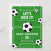 サッカー誕生日招待状サッカー招待状スポーツ 招待状 (正面)