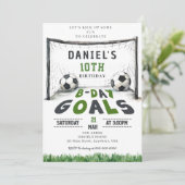 サッカー誕生日招待状スポーツ招待状Bデイゴール 招待状 (スタンド正面)