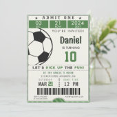 サッカー誕生日招待状スポーツ誕生日 招待状 (スタンド正面)