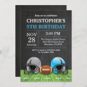 サッカー誕生日招待状バースデーパーティーブール 招待状 (正面/裏面)