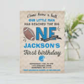 サッカー誕生日招待状フットボール1歳の誕生日 招待状 (スタンド正面)