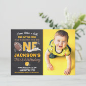 サッカー誕生日招待状フットボール1歳の誕生日 招待状 (スタンド正面)